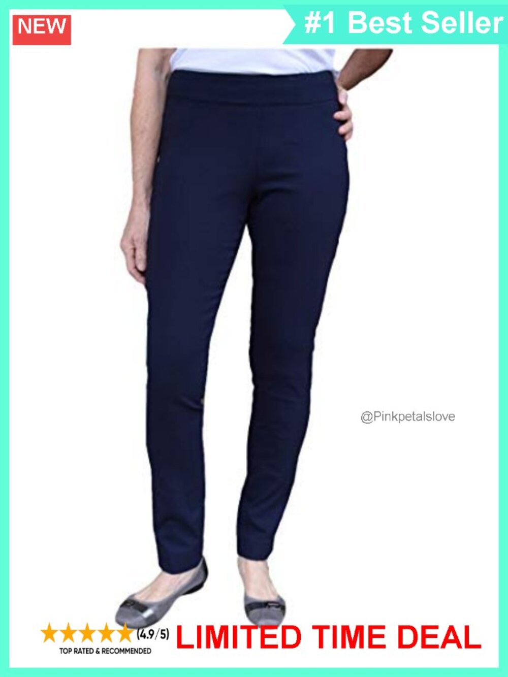 Long Skinny Pant Pull On Closure Machine Wash